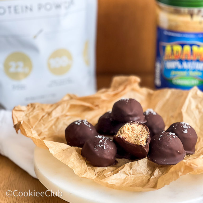 Better than Reese's Peanut Butter Cup Protein Truffles