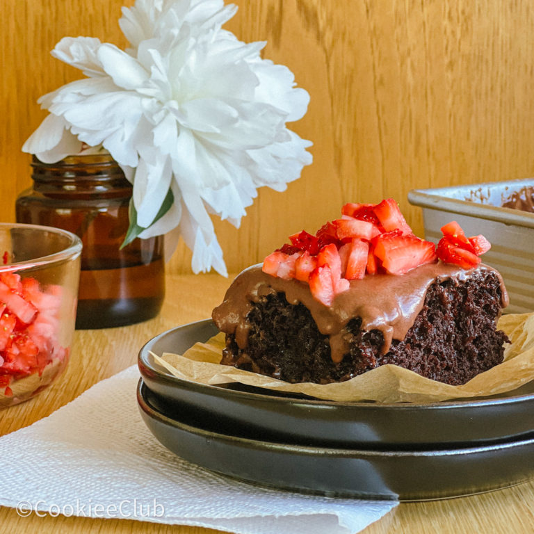 One Bowl Chocolate Cake with Chocolate Fudge Frosting