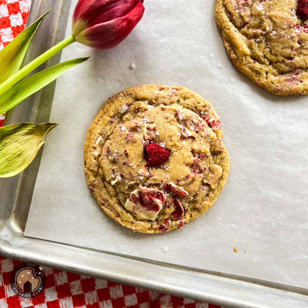 Extra Large Raspberry White Chocolate Cookies